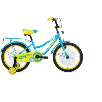 Велосипед FORWARD FUNKY 18, 2020-2021, бирюзовый/желтый