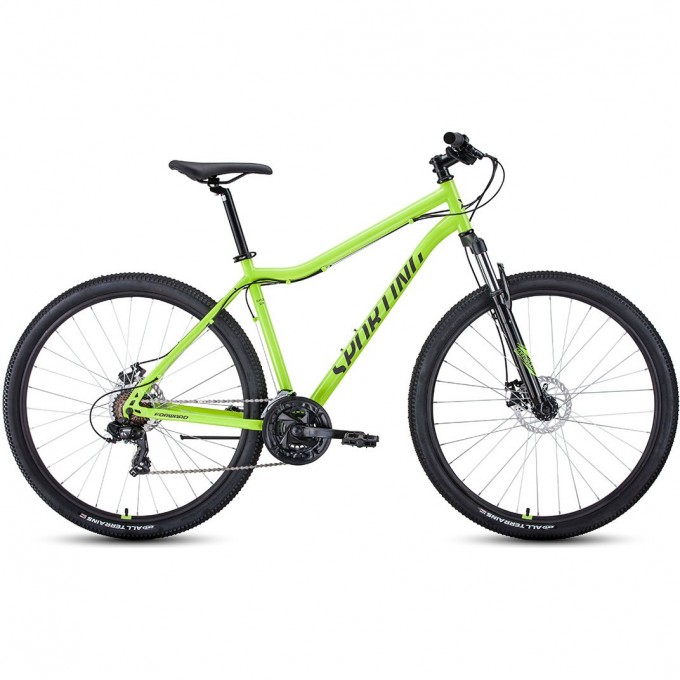 Велосипед FORWARD SPORTING 29 2.0 D (2023) ярко-зеленый/черный с рамой 19" RB3R98140BGNXBK