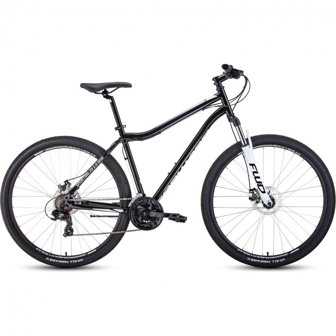 Велосипед FORWARD SPORTING 29 2.0 disc (2021) черный/белый с рамой 19" 74420 CHERNYII/BELYII 19