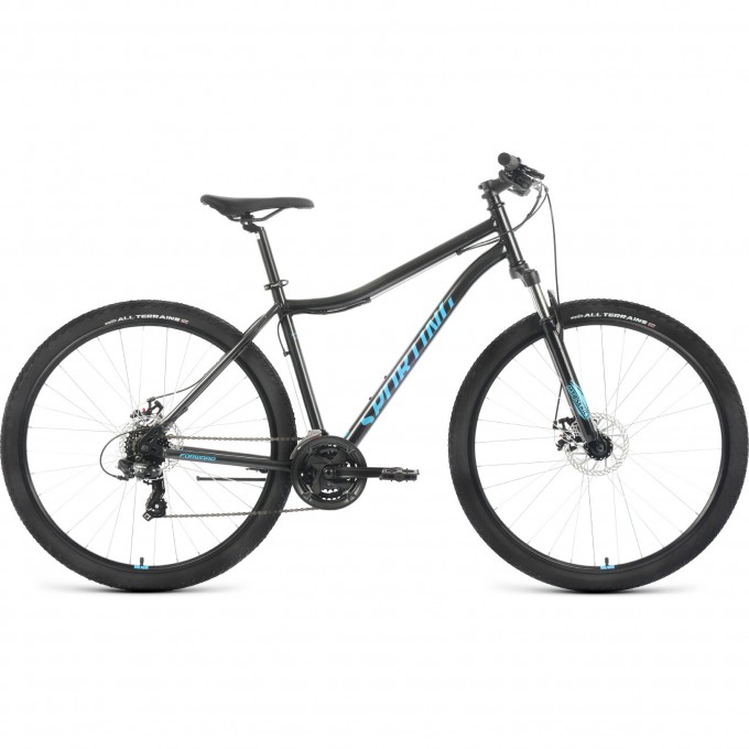 Велосипед FORWARD SPORTING 29 2.2 D (2022) черный/бирюзовый с рамой 21" 94947 CHERNYII/BIRYUZOVYII 21